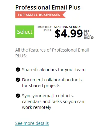 Network Solutions Professional Email Plus