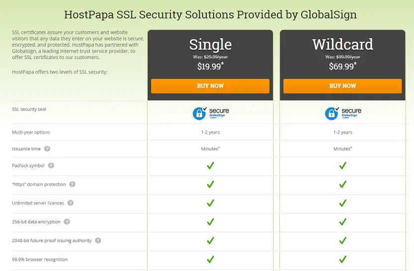 HostPapa SSL
