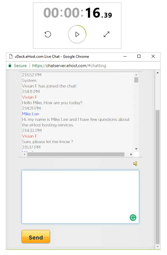 eHost Live Chat Support