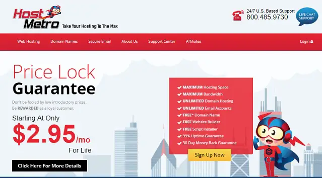 HostMetro Homepage