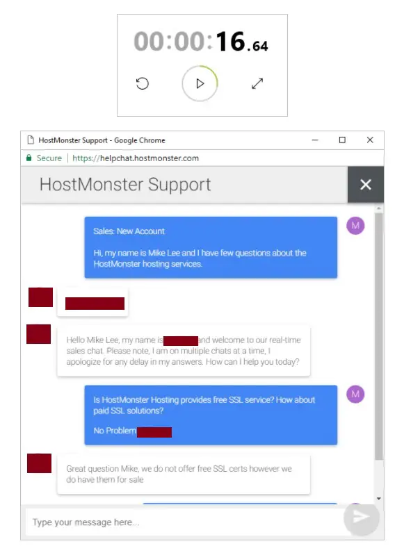 HostMonster Live Chat Support