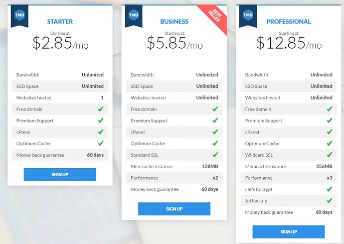 TMDHosting Shared Hosting Plan