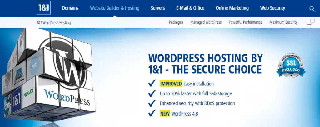 1and1 WordPress Hosting