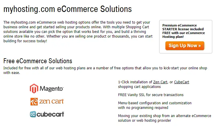 MyHosting Ecommerce Hosting