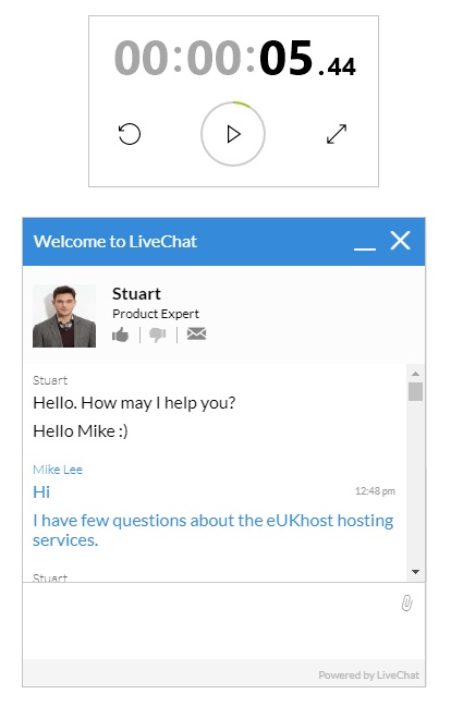 eUKHost Live Chat Support