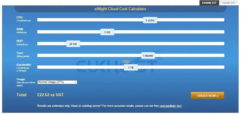 eUKhost eNlight Cloud Hosting