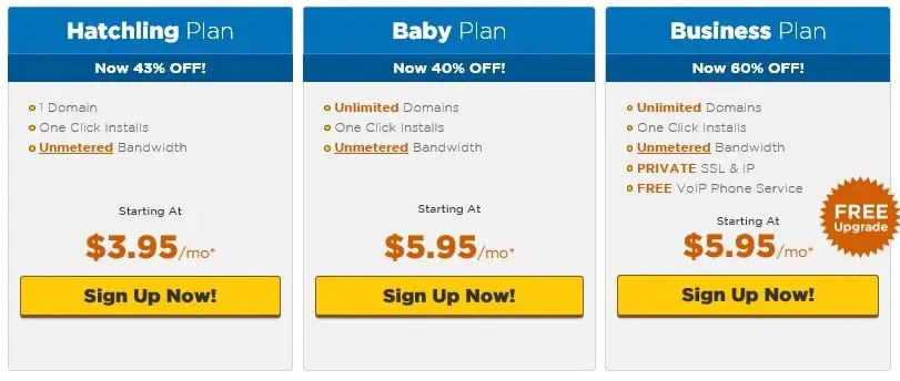 HostGator Shared Hosting Plan