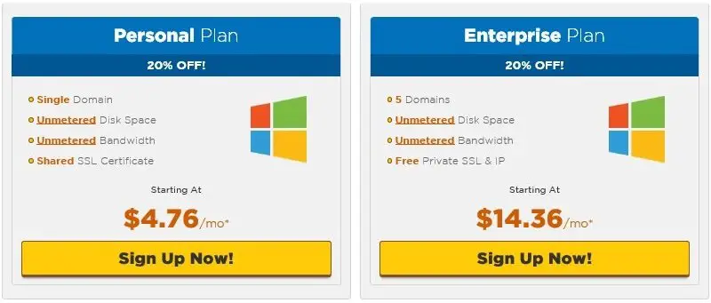 HostGator Windows Hosting Plan