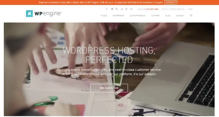 WP Engine Homepage