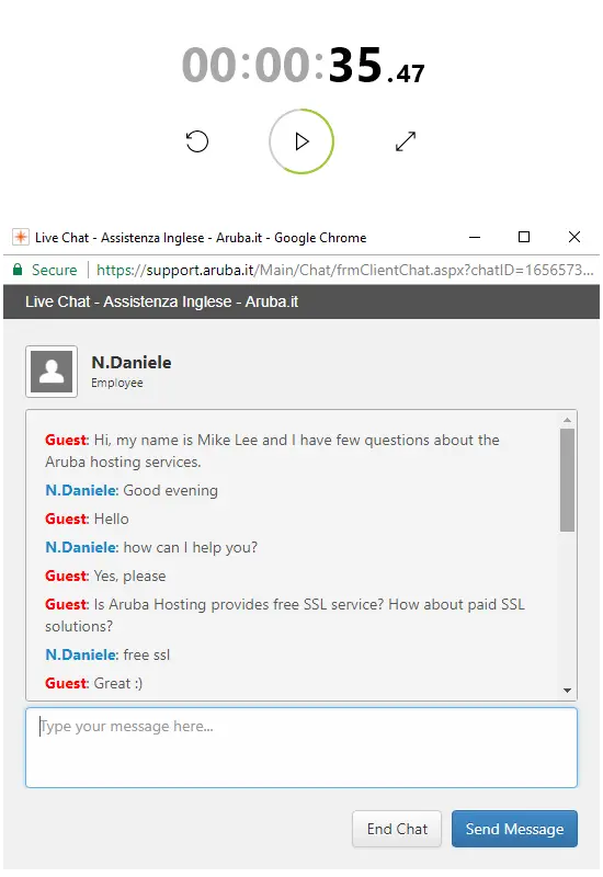 Aruba Moderate Live Chat Support