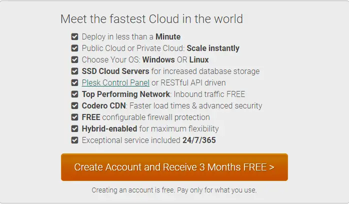 Codero Cloud Hosting