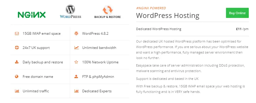 EasySpace WordPress Hosting