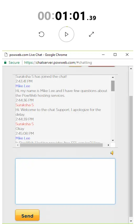 PowWeb Prodigious Live Chat Support