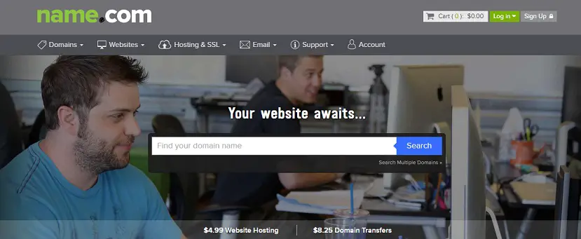 Name.com Homepage