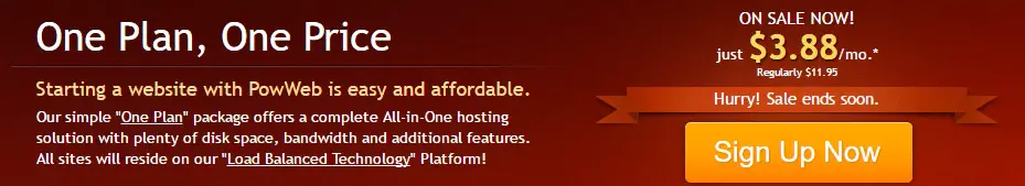 PowWeb Shared Hosting Plan