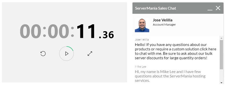 ServerMania Live Chat Support