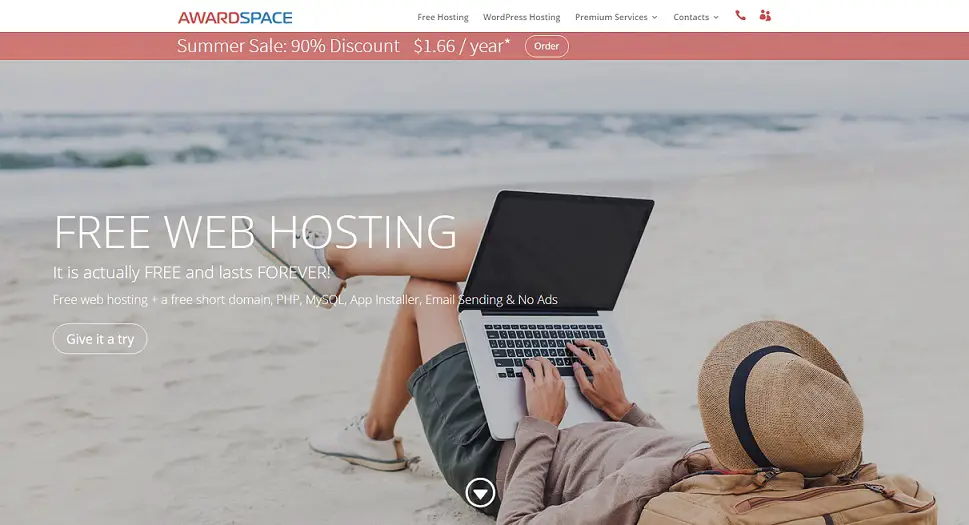 AwardSpace Homepage