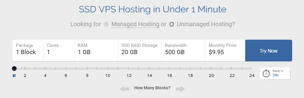 DotBlock VPS hosting plan