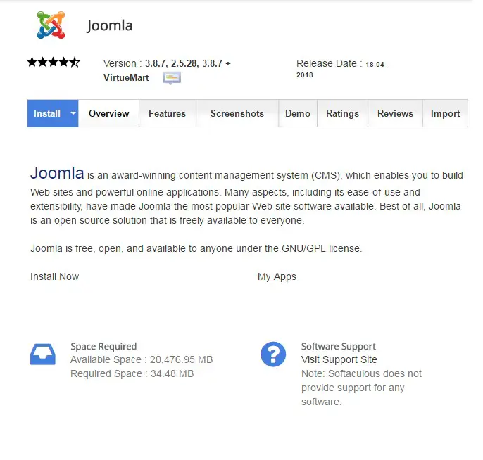 SiteGround Joomla Installation