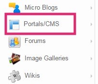 Click on the Portal/CMS button
