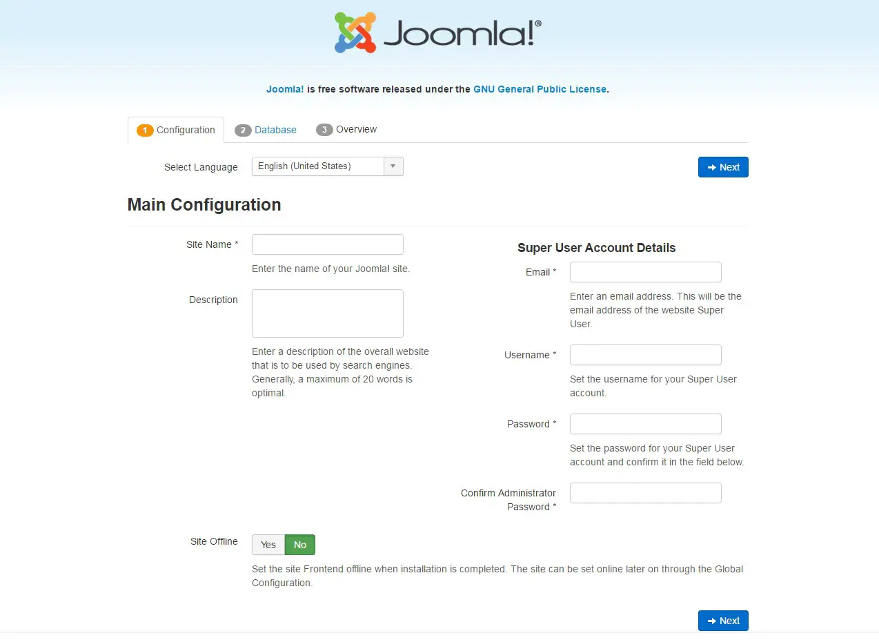 Joomla Configurations