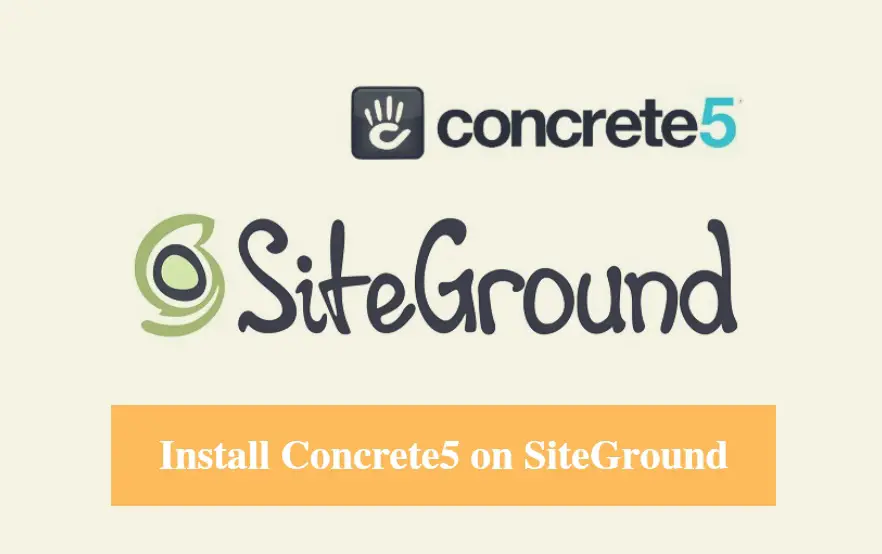 Install Concrete5 on SiteGround