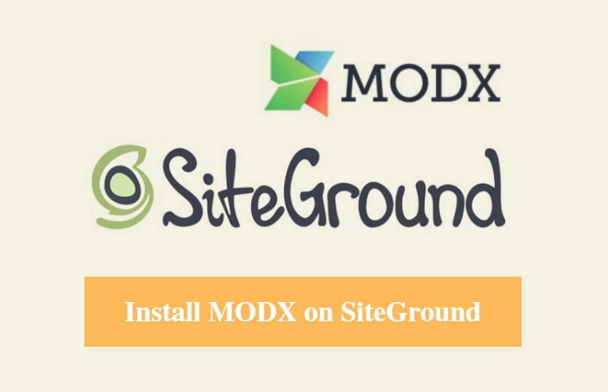 Install MODX on SiteGround