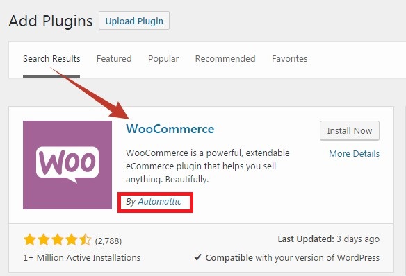 'WooCommerce' plugin