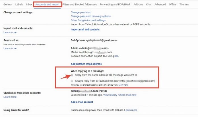 siteground email settings for gmail