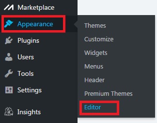 Click on the ‘Editor’