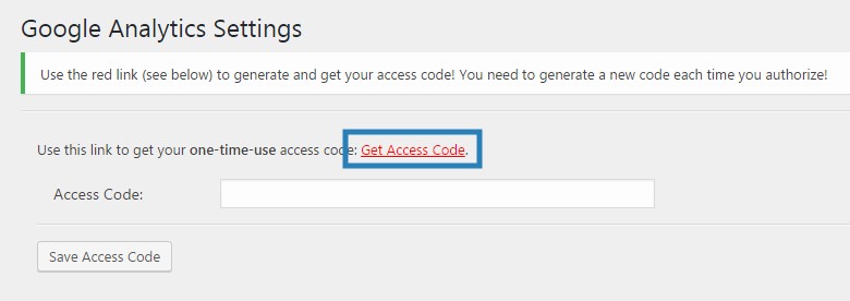Get access code