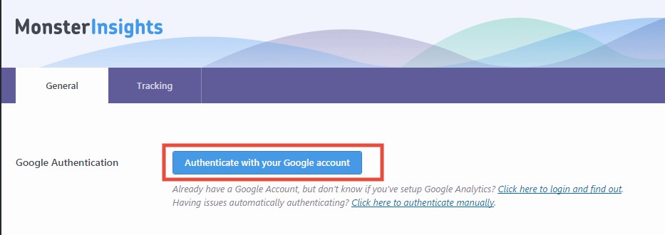 Authenticate with your Google account