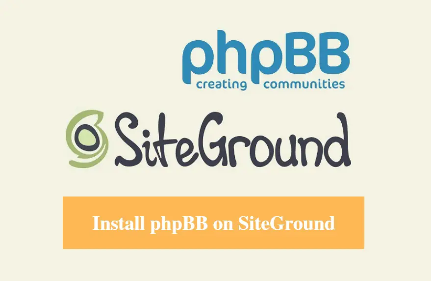 Install phpBB on SiteGround