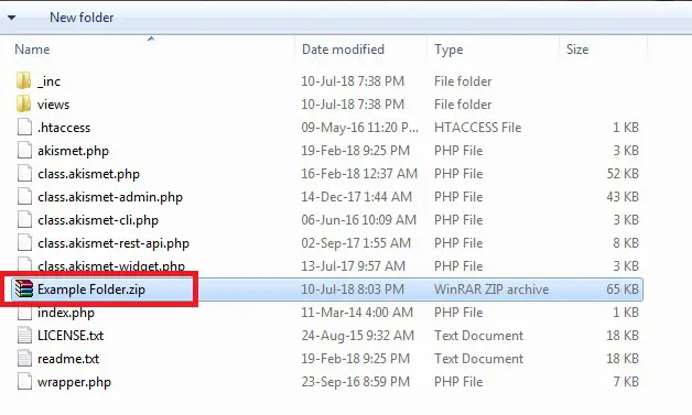 A new ZIP file