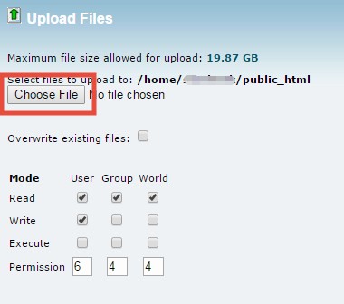 'Choose File' button