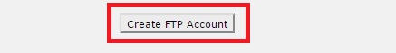 'Create FTP account' button