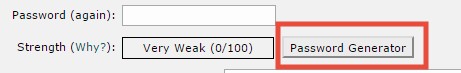 'Password Generator' button