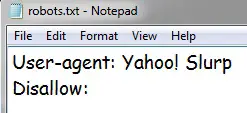 Yahoo bot allowed