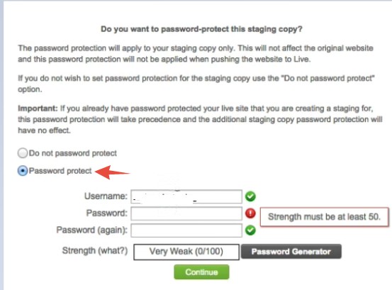 Password protect