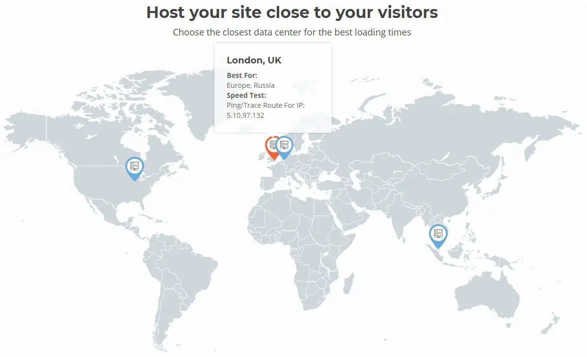 SiteGround data centers