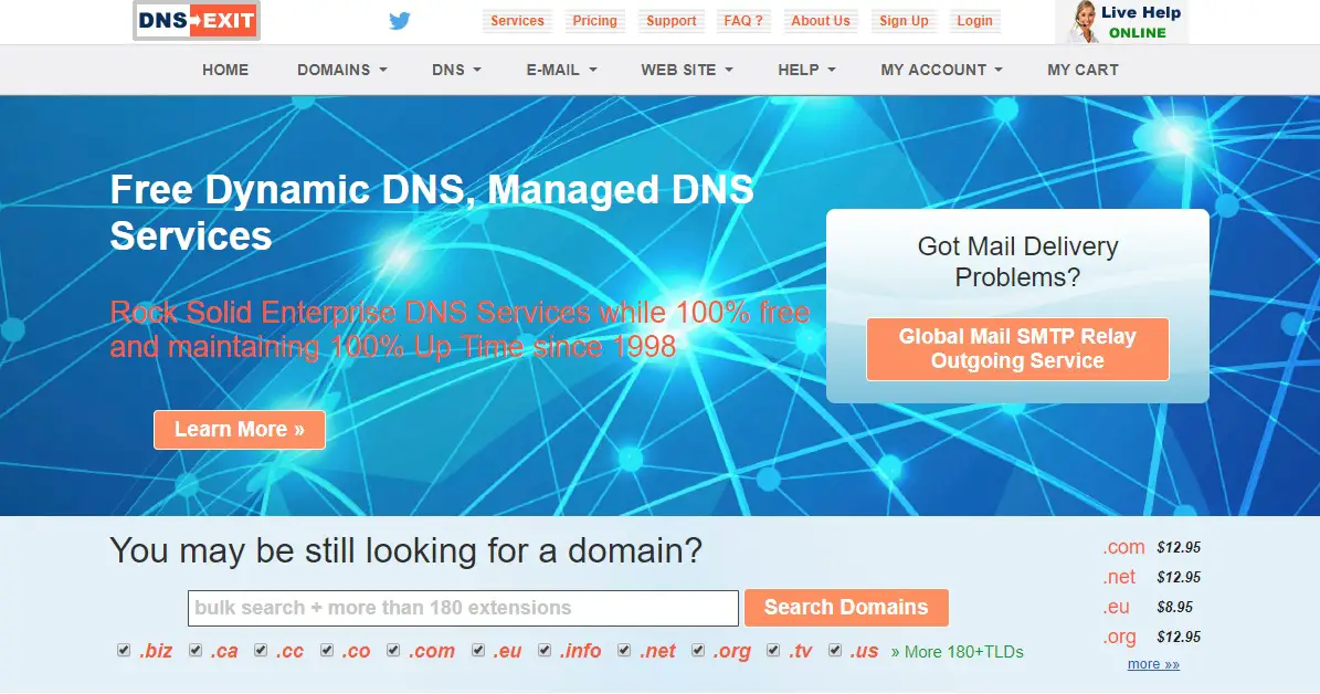 DNSExit Homepage