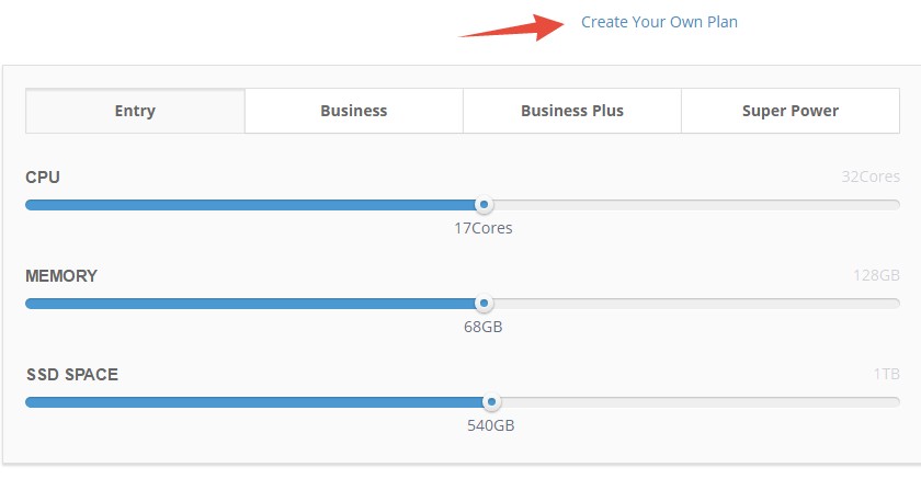 SiteGround Cloud hosting Custom plans