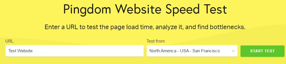 Pingdom Speed Test
