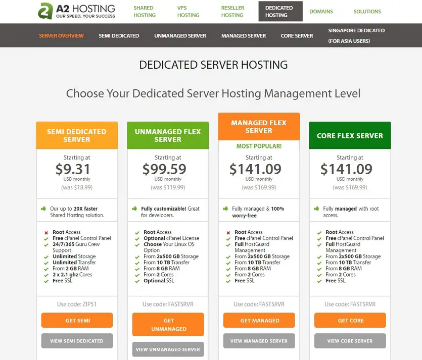 A2 Hosting Dedicated Server Review