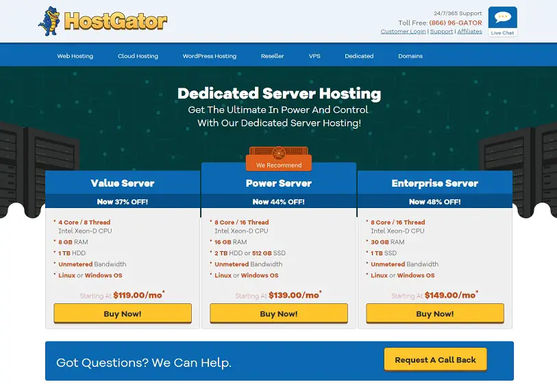 HostGator Dedicated Hosting Review