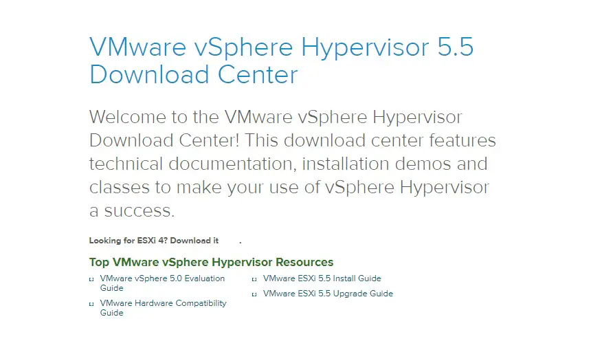 VMware vSphere Hypervisor 5.5