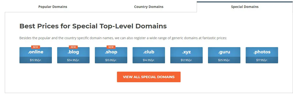 Special Domains