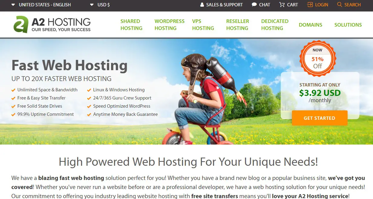 A2 Hosting web hosting
