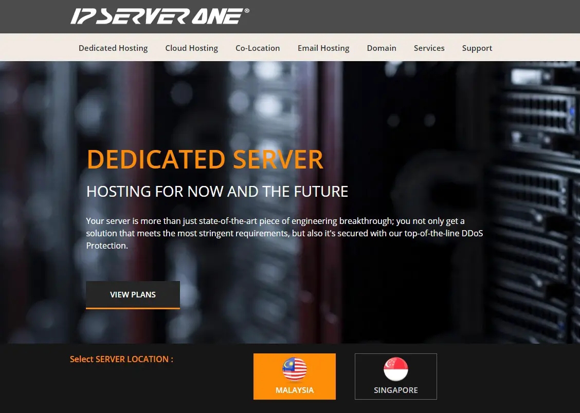 IP ServerOne Dedicated Web hosting Malayisa