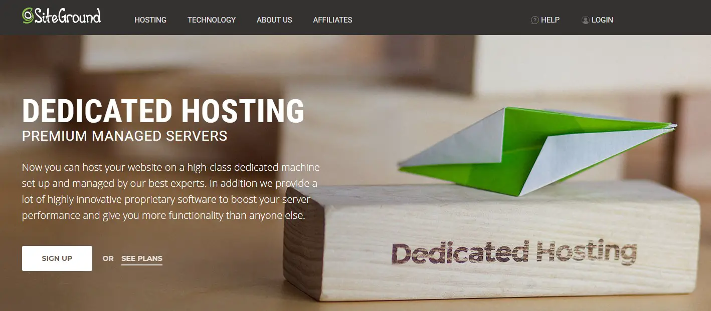 SiteGround Dedicated Web hosting